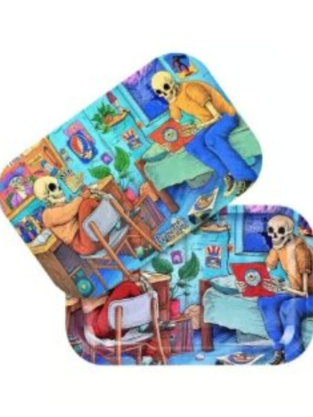 Grateful Dead Deadhead Dorm Rolling Tray ~ w/Magnetic Lid ~ 11" x 7" ~ Brand New